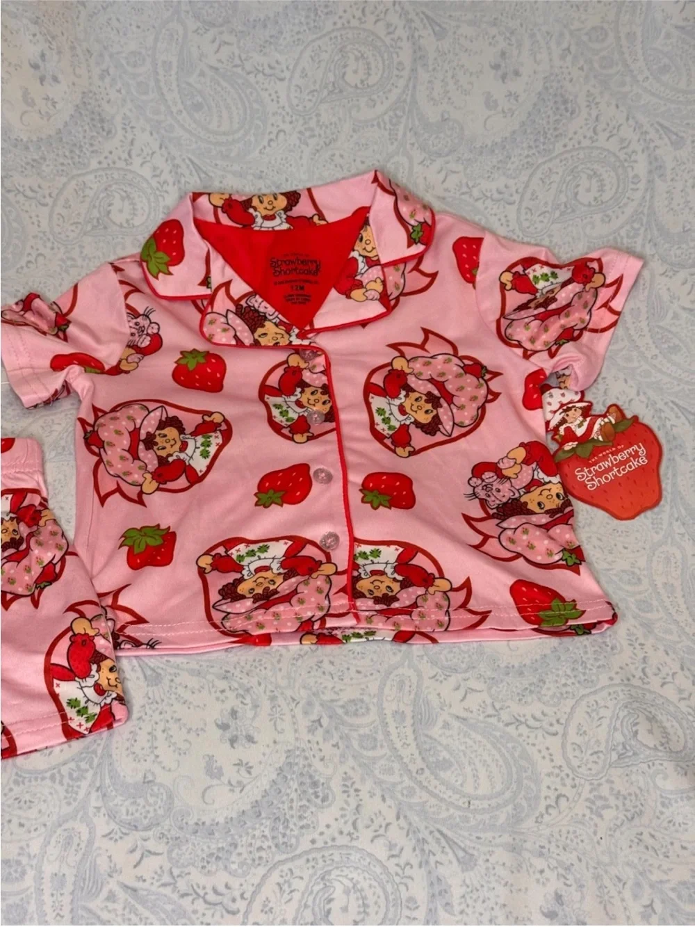 Strawberry Shortcake Pink Pajama Set - Short Sleeve & Shorts